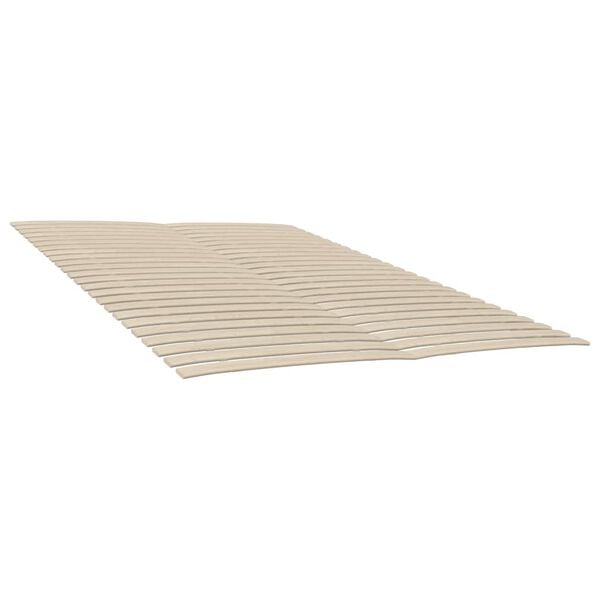 vidaXL Slatted Bed Base Natural poplar wood Solid poplar wood 31.5x79 in