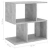 vidaXL Bedside Cabinet Concrete Gray Engineered Wood
