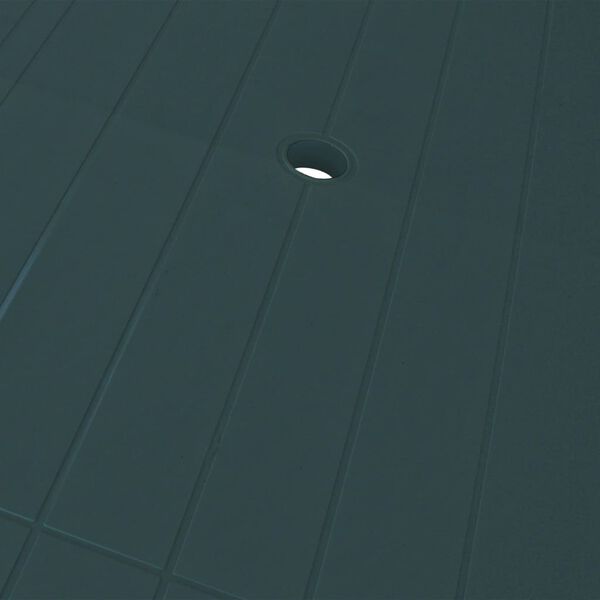 vidaXL Garden Table Green Plastic Medium Garden Table Rectangular