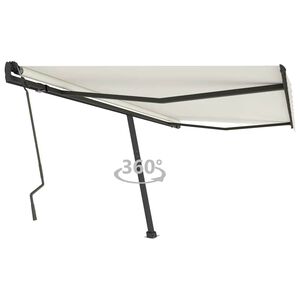 vidaXL Retractable Awning Cream and Anthracite