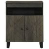 vidaXL Sideboard Black Solid mango wood with grey finish Medium