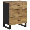 vidaXL Bedside Cabinet Honey Brown, Black