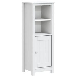 vidaXL Bathroom Cabinet White Solid pine wood 15.7 in x 13.4 in x 43.3 in