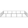vidaXL Dog Kennel Black Steel 269.1 sq ft Dog Kennel Rectangular