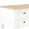 vidaXL Writing Desk White and Brown MDF and Pinewood Standard