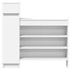 vidaXL Shoe Cabinet White 39.6"x11"x39.4" Engineered Wood