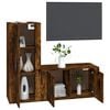 vidaXL TV Cabinet Set Set of 2 Smoked oak Engineered wood Medium
