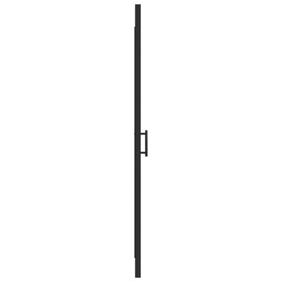 vidaXL Shower Door 31.9"x76.8" Half Frosted Tempered Glass Black