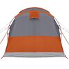 vidaXL Camping Tent Tunnel 3-Person Gray and Orange Waterproof