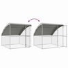 vidaXL Dog Kennel 4 pcs Silver 26.25 x 6.56 x 6.56 ft Steel