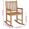 vidaXL Rocking Chair Natural wood, Black