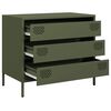 vidaXL Sideboard Olive Green Cold-rolled steel Medium Storage