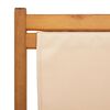 vidaXL Beach Chair Beige Solid eucalyptus wood, polyester Standard