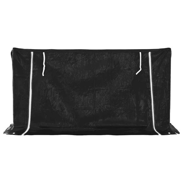 vidaxL Firewood Rack with Rain Cover 78.9"x23.8"x43.5" Galvanized Steel