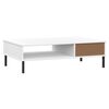 vidaXL Coffee Table White Solid pine wood 39.4 x 21.7 x 11.4 in