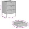 vidaXL Garden Storage Cabinet Gray PE Rattan, Powder-Coated Steel Medium