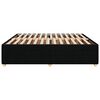 vidaXL Bed Frame Black Polyester, Plywood, Engineered Wood, Solid Pine Wood