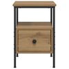 vidaXL Bedside Cabinet Artisan Oak Engineered wood, Iron Compact