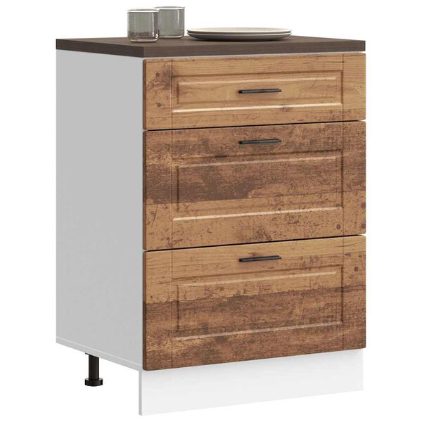 vidaXL Kitchen Base Cabinet Old Wood Engineered Wood Standard