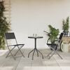 vidaXL 3 Piece Patio Dining Set Black Steel