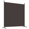 vidaXL 3-Panel Room Divider Brown 206.7"x70.9" Fabric