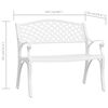 vidaXL Garden Bench White Cast Aluminum, Cast Iron Medium Durable