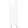 vidaXL Bathroom Cabinet High gloss white Engineered wood, iron