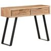 vidaXL Console Table Natural Acacia, Black Solid Acacia wood, Steel