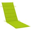 vidaXL Sun Lounger Bright Green Teak Wood Adjustable Armrests