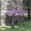 vidaXL Garden Planter Grey Solid Pinewood Large Durable Garden Planter