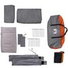 vidaXL Camping Tent 5-Person Grey and Orange Waterproof