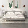 vidaXL Bedside Cabinet Set of 2 Concrete grey Engineered wood Standard