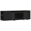 vidaXL TV Wall Cabinet Black Engineered wood 53 in x 12.2 in x 15.6 in