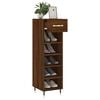 vidaXL Shoe Cabinet Brown Oak Engineered wood, Iron, Aluminum alloy