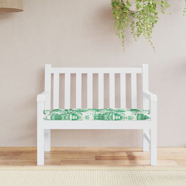 vidaXL Garden Bench Cushion Green and White Oxford fabric (100% polyester)