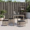 vidaXL Garden Stool Set of 4 Light Gray