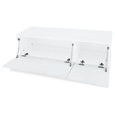 vidaXL TV Cabinet Engineered Wood 47.2"x15.7"x13.4" High Gloss White