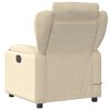 vidaXL Massage Recliner Chair Cream Fabric (100% polyester), metal, plywood
