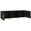 vidaXL TV Cabinet Black Engineered wood TV Cabinet Rectangular