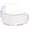 vidaXL Patio Sofa Set Set of 6 Brown PE rattan Medium Adjustable Feet