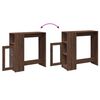 vidaXL Bar Table Brown Oak Engineered wood Tall, Rectangular Bar Table