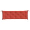 vidaXL Garden Bench Cushion Melange Red 100% Polyester 59 x 19.7 x 2.8 in