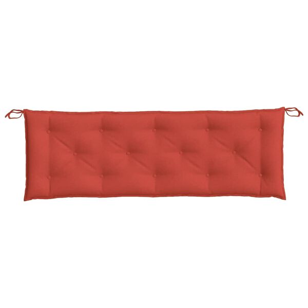 vidaXL Garden Bench Cushion Melange Red 100% Polyester 59 x 19.7 x 2.8 in