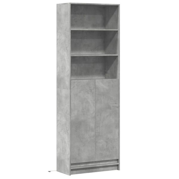 vidaXL Highboard Concrete Grey Engineered Wood Tall Highboard