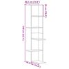 vidaXL Wall Corner Shelf Old Wood Engineered Wood 55.1 in tall Modern