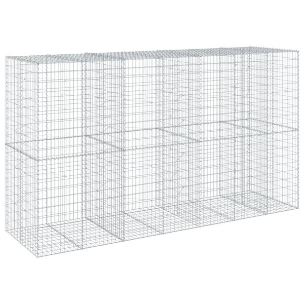 vidaXL Gabion Basket Silver Galvanized Iron Large Durable