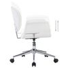 vidaXL Dining Chair Set of 2 White Faux leather, metal Standard