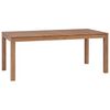 vidaXL Dining Table Solid Teak Wood with Natural Finish 70.9"x35.4"x29.9"
