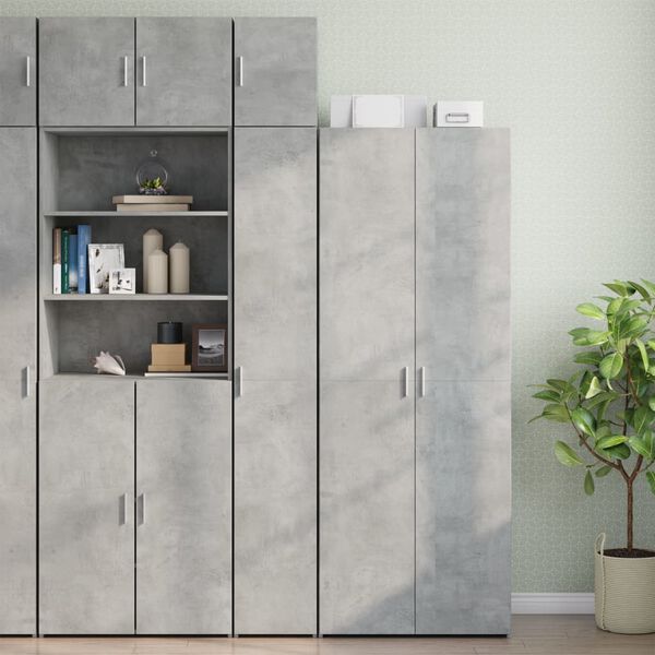 vidaXL Wall Cabinet Concrete gray Engineered wood