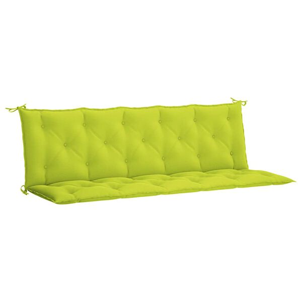 vidaXL Garden Bench Cushion Set of 2 Bright green Oxford fabric Large
